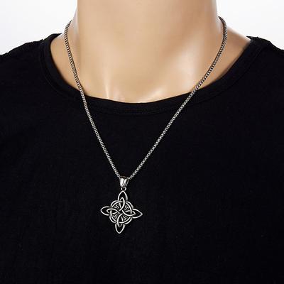 Vintage Hexe Knoten Anhänger Halskette Punk Celtic Knot Halskette Männer Frauen Schmuck Access Geschenk