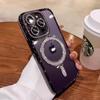 Applicable to iphone18 glitter magnetic mobile phone case with lens film Apple 17 rhinestone 18promax protective case