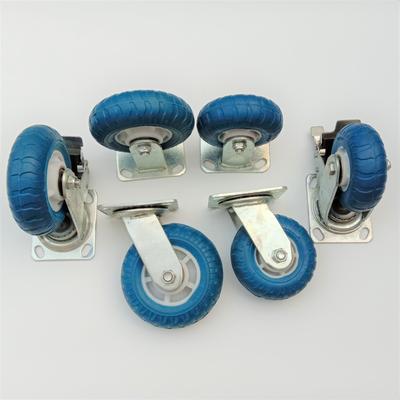 5-6 Inch Silent Heavy-Duty PU Foam Industrial Wheel Casters