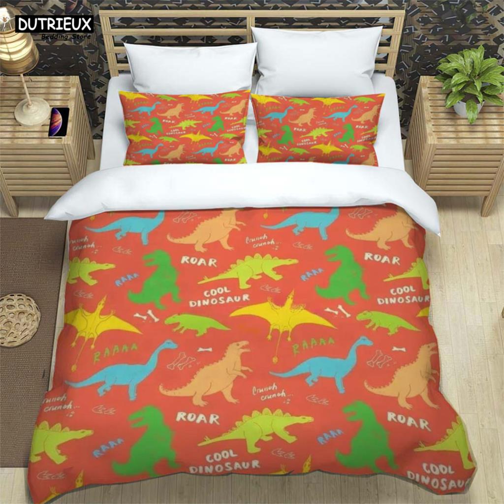 Comforter Cute Dinosaur Ed With Printed Bedding Queen Bedding Set Cute Style Bedding Set Luxury For Children Bedding Set