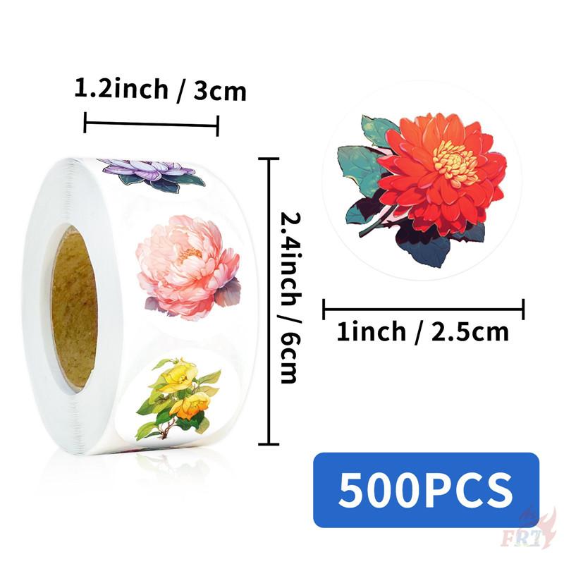 500Pcs/Roll Ins Flowers & Reading Kids Rewards Stickers - DIY Scrapbooks Album Decor Sealing Label Decals