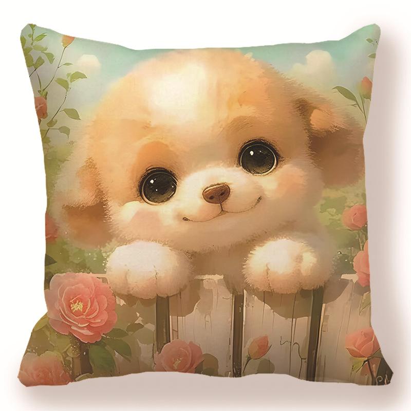 

Декоративная наволочка с принтом «Пара кошек» для спальни, гостиной, квадратная подушка, наволочка 45x45cm