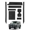 LANGBEAN Interior Rubber Mats for Suzuki Jimny Door Pocket Scratch and Noise Set of 8 JB64W/JB74W, Non-Slip Mats, Prevention, (Black)