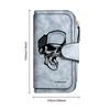 Skull Print Long Wallet Fashion Dark Style Multi Card Slot Portable Forever Purse