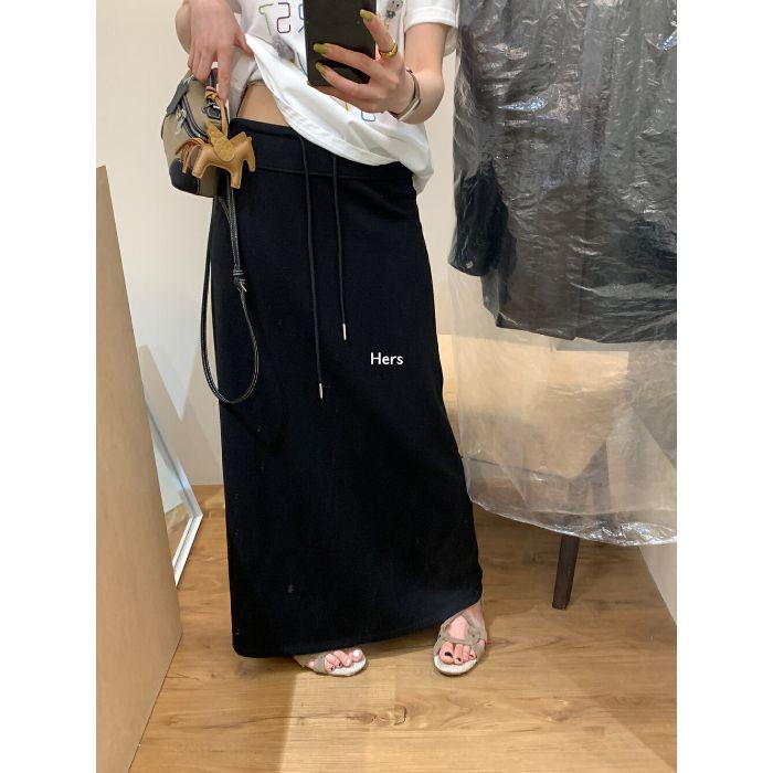 Damen Einfarbiger A-Linien Midi-Rock: Lässig, Schlicht, Schlankmachend für den Frühherbst