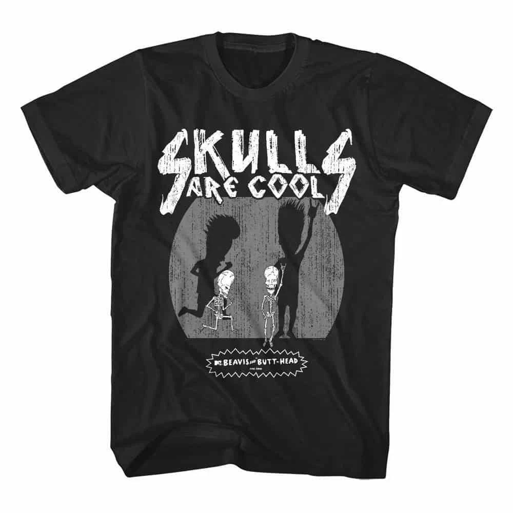 

Beavis and Butthead Skulls are Cool Men s T Shirt XL