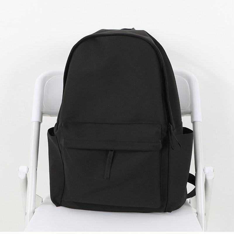 Schoolbag Solid Color Schoolbag Original Ulzzang Versatile High School Backpack Large Capacity Ins Campus Trend Commuter Backpack Men