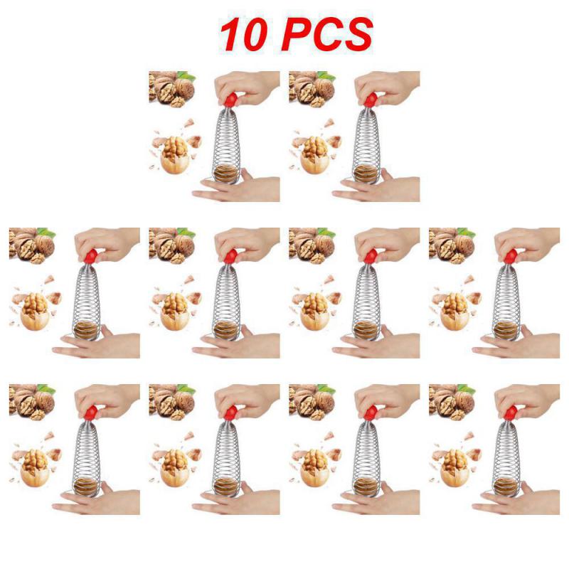 Creative Metal Spring Nutcracker Open Walnut Artifact Stainless Steel Nut Crackers Open Professional Walnut Tools