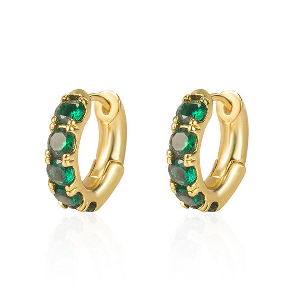 High-End Retro Zirconia Micro-Paved Round Earrings