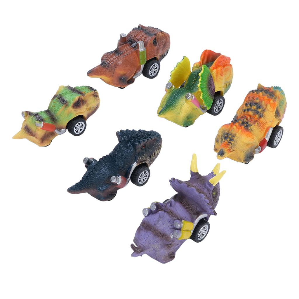 6PCS Dinosaur Toys Pull Back Cars Educational Interactive Artfully Crafted Dinosaur Car Toy Set for 