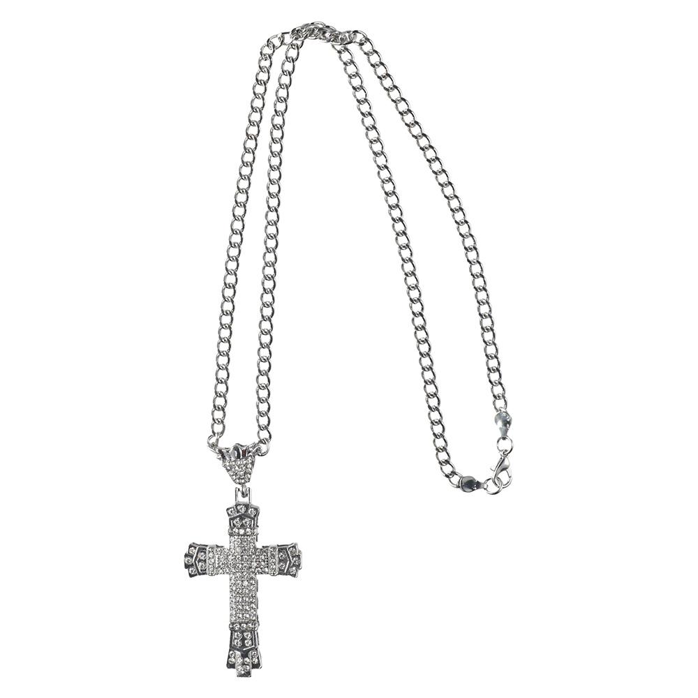 

2PCS Rhinestone Bling Религиозный крест Автомобильные аксессуары для зеркала заднего вида автомобиля