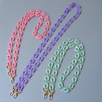 New Fashion Woman Handbag Accessory Chains Detachable Replacement White Bag Strap Women Shoulder Resin Phone Lanyard Case Chain