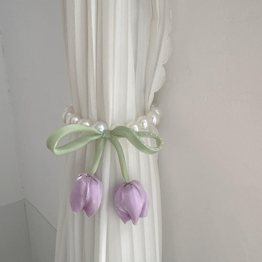 Tulip-Shaped Tulip Curtain Straps Magnetic Curtain Buckle Creative Drapery Holders  Home Decor
