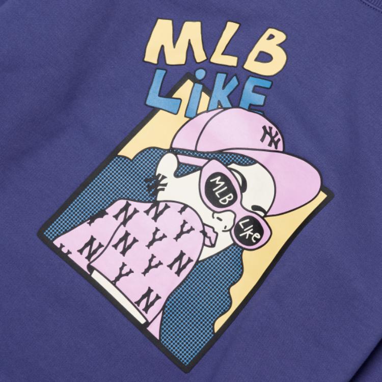 New MLB Sweatshirts Unisex Dark Blue 3AMTL0224-50NYL