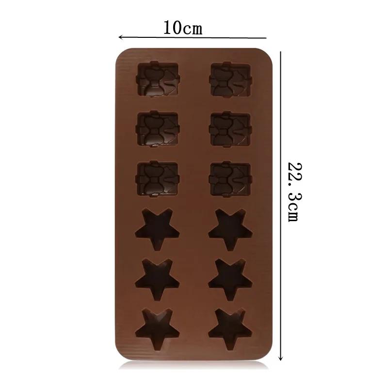Cake Baking Molds High Temperature Resistant DIY Cookie Mold Christmas Shaped Silicone Chocolate Mold