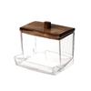 Multi-Purpose Transparent Cosmetic Cotton Cotton Buds Storage Boxes Toothpicks Dustproof Storage Box Portable Visible Dispenser