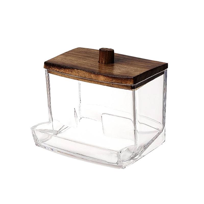 Multi-Purpose Transparent Cosmetic Cotton Cotton Buds Storage Boxes Toothpicks Dustproof Storage Box Portable Visible Dispenser