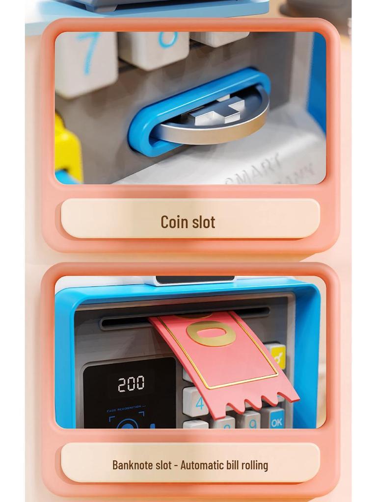 Smart Kids' ATM Money Saving Box with Face Recognition and Automatic Bill Rolling