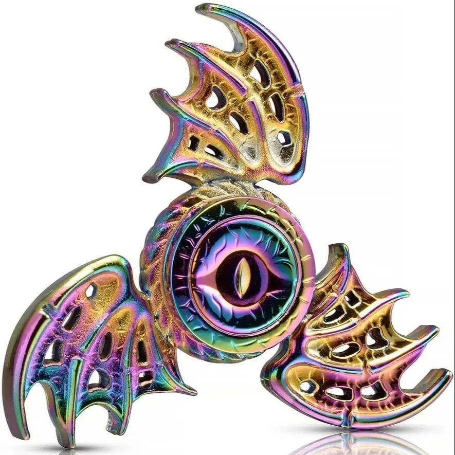 Dragon Wings Eye Tri Fidget Spinner Metalen Hand Spinner Laag Geluid Hoge Snelheid Focus Speelgoed met Stalen Zelf Smerende Lager
