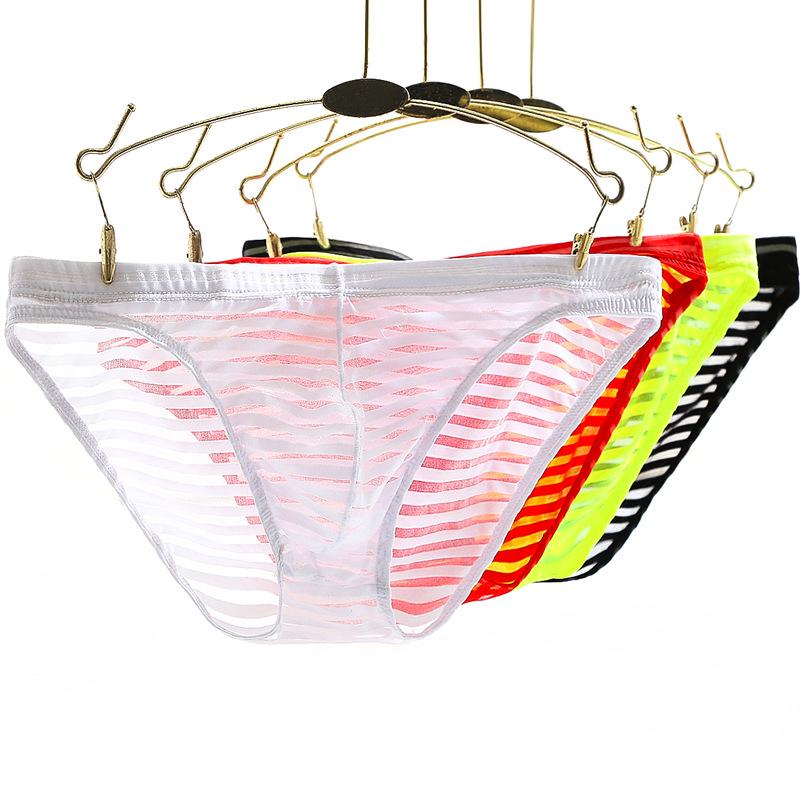 Herren Sexy Ultradünne Eis-Seide Transparent Slips