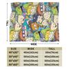 Rugrats 90s Revival Character Blanket  Camping Flannel Throw Blanket For Couch Chair Warm Custom DIY Quality Bedspread Gift