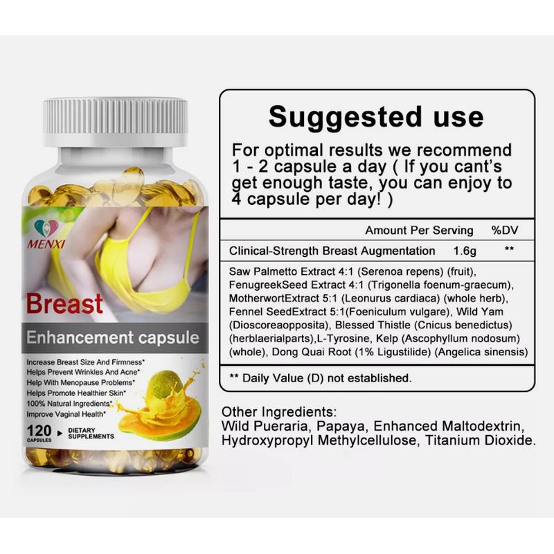 USKORNET Natural female hormone stimulating herbal supplement for breast enlargement volume elasticity breast growth 120 tablets