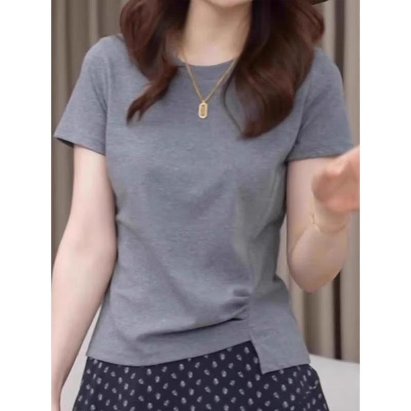2025 summer new Korean version short-sleeved T-shirt women's design top