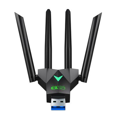 Adattatore WiFi USB 1300Mbps Dual Band 2.4Ghz/5Ghz Scheda di rete wireless Dongle Wi-Fi USB per PC Win7/10/11 Driver gratuito