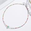 Natural Crystal Pendant, Amethyst, Bead Necklace, Xiaomi Beads, Collarbone Chain, Bohemian Jewelry