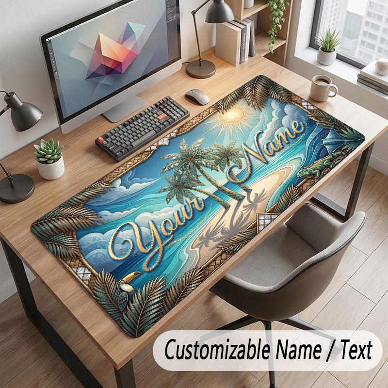 Oktopus Meeresleben Thema Benutzerdefiniertes Mauspads Personalisierter Druck Name Text Schreibtischmatte Für Zuhause Büro Tischdekoration