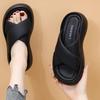 Slippers Women's Outer Wear 2025 Summer New Muffin Thick Bottom Non-slip Cross Belt Soft Bottom Casual Beach Cool Slippers