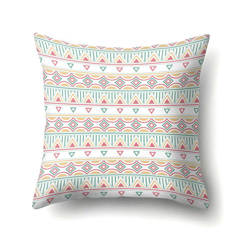 Ethnic Style Colorful Boho Polyester Pillowcase Car Decoration Home Printed Waist Pillowcase