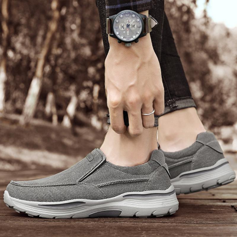 Zapatos de Hombre Zapatos Clásicos de Lona Transpirables Zapatos Casuales de Moda para Exteriores Zapatillas Antideslizantes para Hombre Mocasines Cómodos Zapatos Hombre