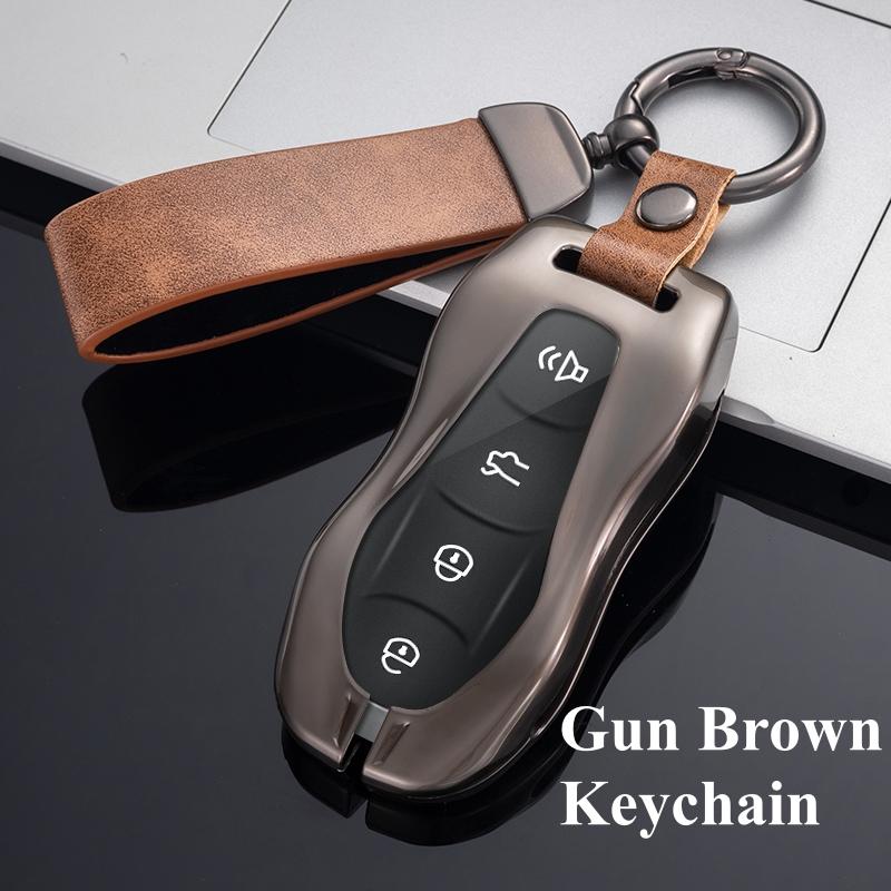Alloy Leather Car Remote Key Case Cover for Geely Azkarra Tugella FY11 2019 2020 Atlas Pro New Emgrand GS X6 SUV EC7 Styling