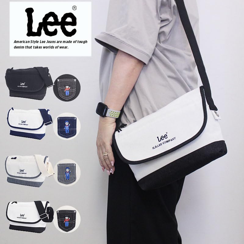 Lee Buddy Shoulder Cotton Bag, Canvas, 320-1403, 320-1403-30, White/Contrast