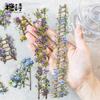 1pack/10pcs Plant Flower Ladder Themed Decorative Stickers, Beautiful Floral Ladder Patterns for Hand Account Decoration