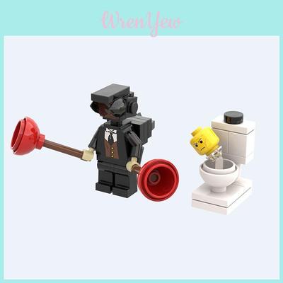 High-quality Abs Small Building Blocks Diy Toy Set For Kids Toilet Man Vs Invincible Warrior