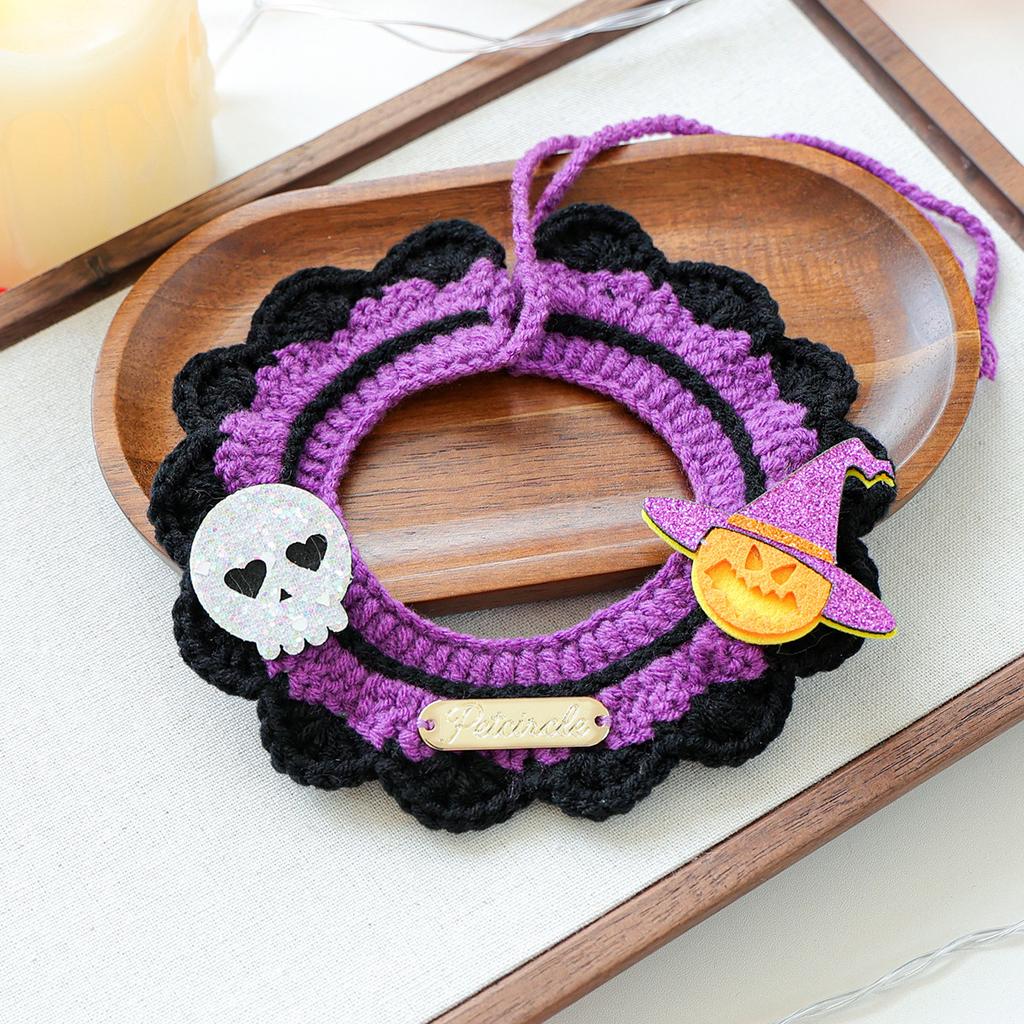 Pet Supplies Bib Hand Crocheted Snood Christmas Day Dog Cat Gold Label Saliva Towel Bib Collection
