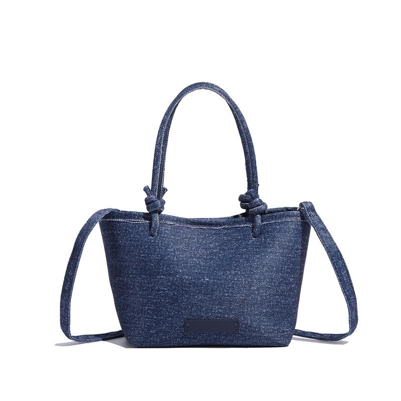 New hot-selling denim vegetable basket messenger bag fashionable simple bucket bag women