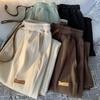 Mid-rise Elastic Waistband Men Pants Drawstring Pockets Ribbed Fast Drying Summer Ultra-thin Ice Silk Casual Trousers Streetwear