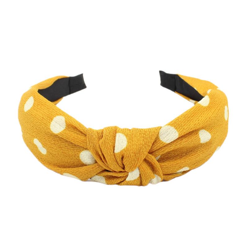 Chic Floral Printed Headband for Women Polka Dot Hairband Fashion Hair Accessory for Girls Daily Use