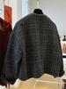 Women's Korean Plaid Woolen Coat – Autumn/Winter Petite, Long-Sleeved
