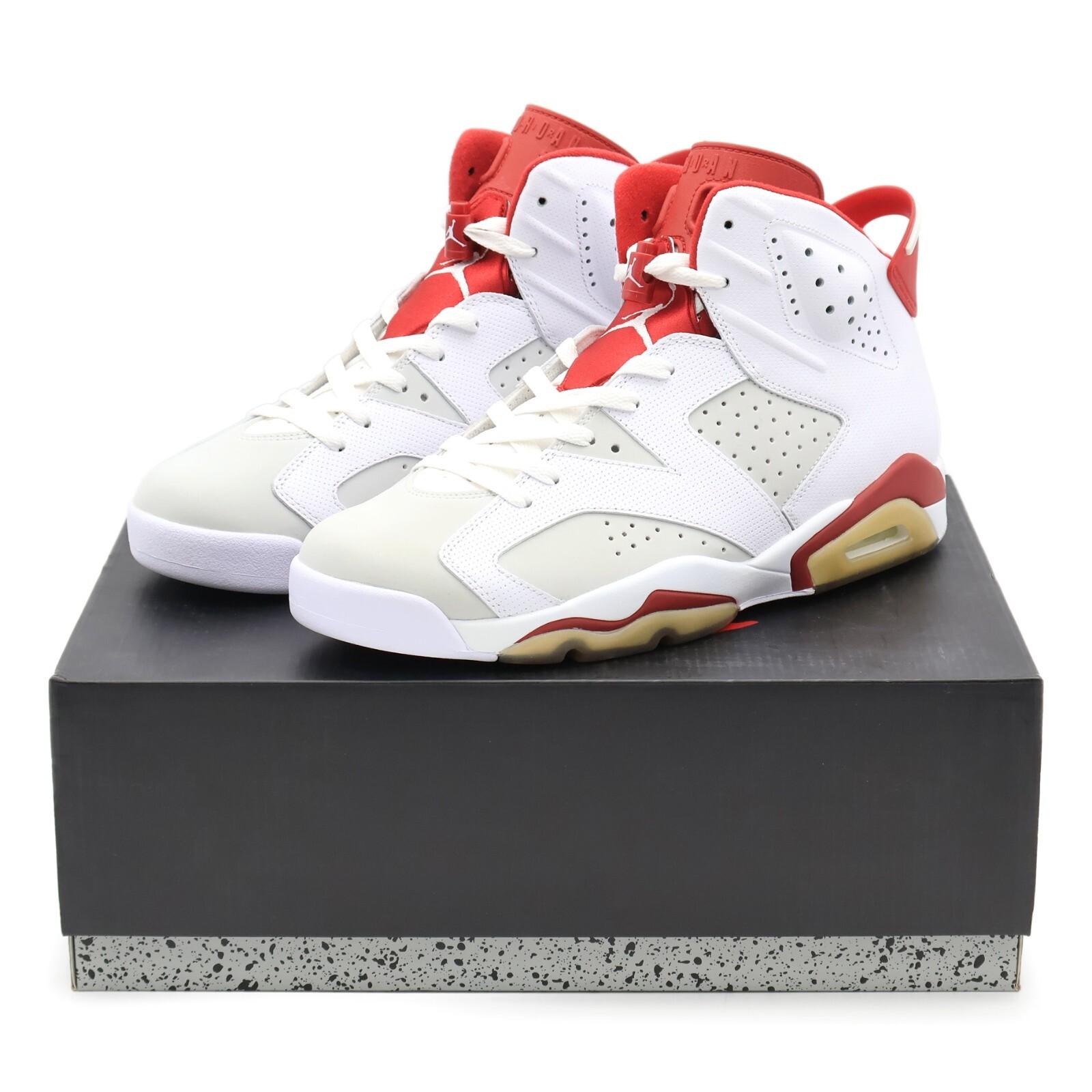 384664-113 Nike Air Jordan 6 Retro Alternate Hare Белый Спортивный Красный Серый (Мужской) 10.5