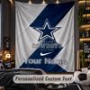 TapestryDallas Cowboys Custom Name Text Personalized Wall Hanging Tapestry Home Wall Decor