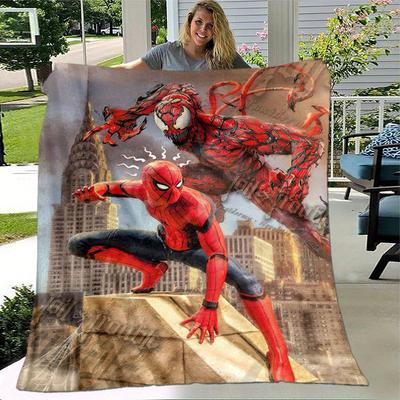 Spider-man Süß Bedruckte Decke Rechteckig Weich Bequem Moderner Stil Polyester