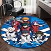 1pc Haikyuu Karasuno High School Volleyball Club Round Carpet - Anime Design, Office Chair Mat, Non-Slip Rug, Home Decor, Living Room, Bedroom