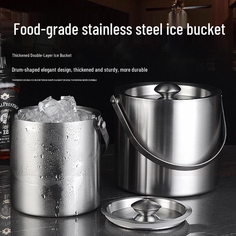 Stainless Steel Portable Insulated Ice Bucket