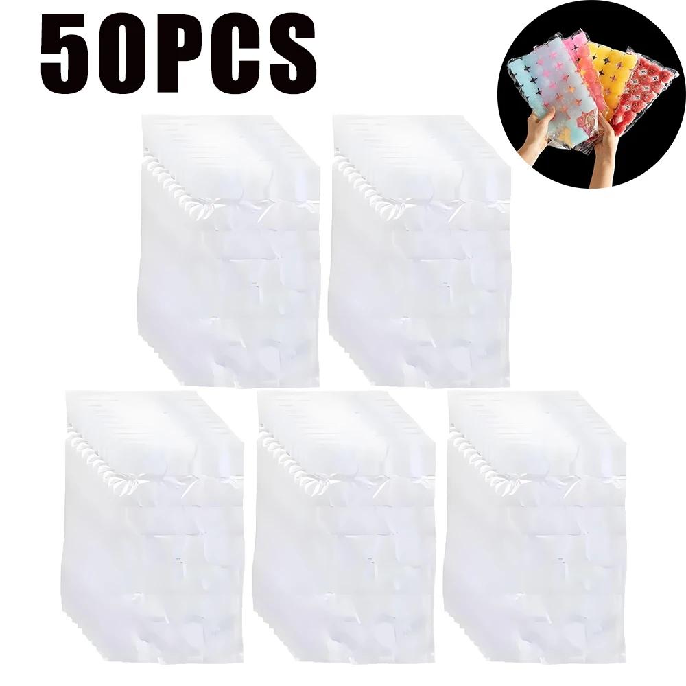 Premium Clear Self Sealing Ice Cube Bags Food Safe Plastic Freezer Bags Kitchen Accessories for Making Ice Easy and Convenient