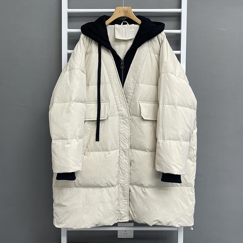 2024 осень и зима новый средний и длинный пуховик женская одежда корейская версия — фото 3