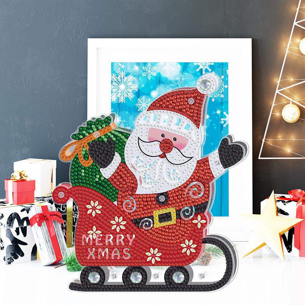 DIY Christmas Diamond Painting Night Light with Tools Diamond Painting Bedside Lamp Double Sided for Bedroom Decor Gifts